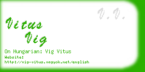 vitus vig business card